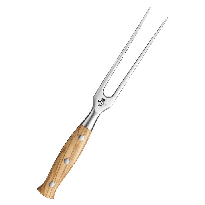 XinZuo X02O Pin vleesvork met houten handvat en scherpe tanden
