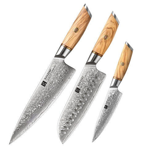 XinZuo B37 Lan damascus messenset 3-delig