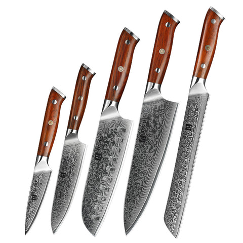 XinZuo B13R Yu damascus messenset 5-delig