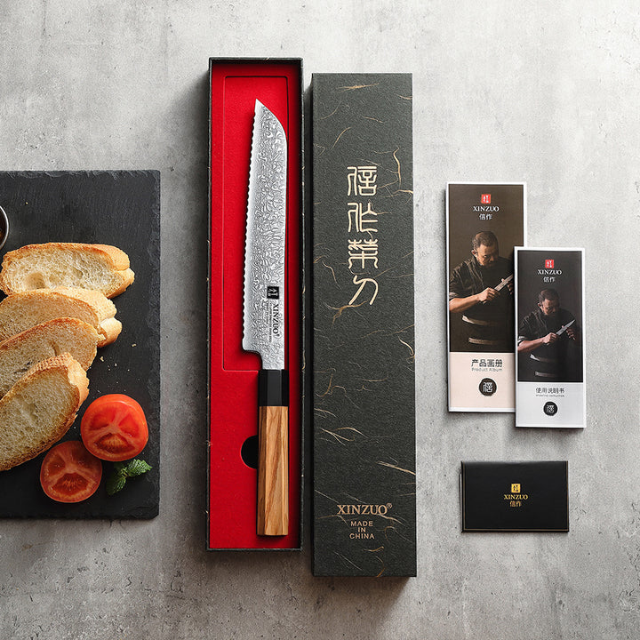 XinZuo PM8O Zhen broodmes in de geschenkdoos met brood en tomaat