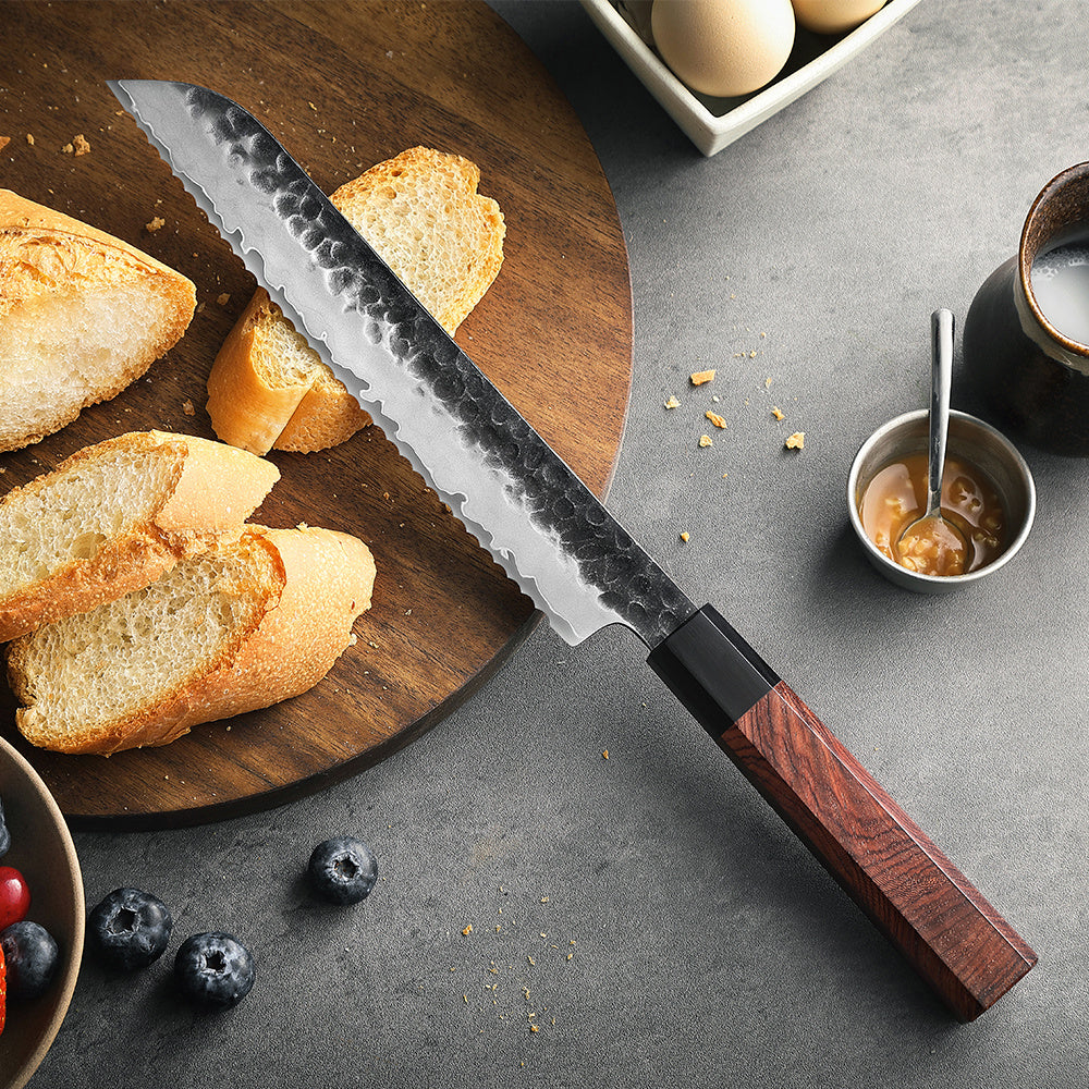 Hezhen PM8S Retro broodmes op plank met gesneden brood