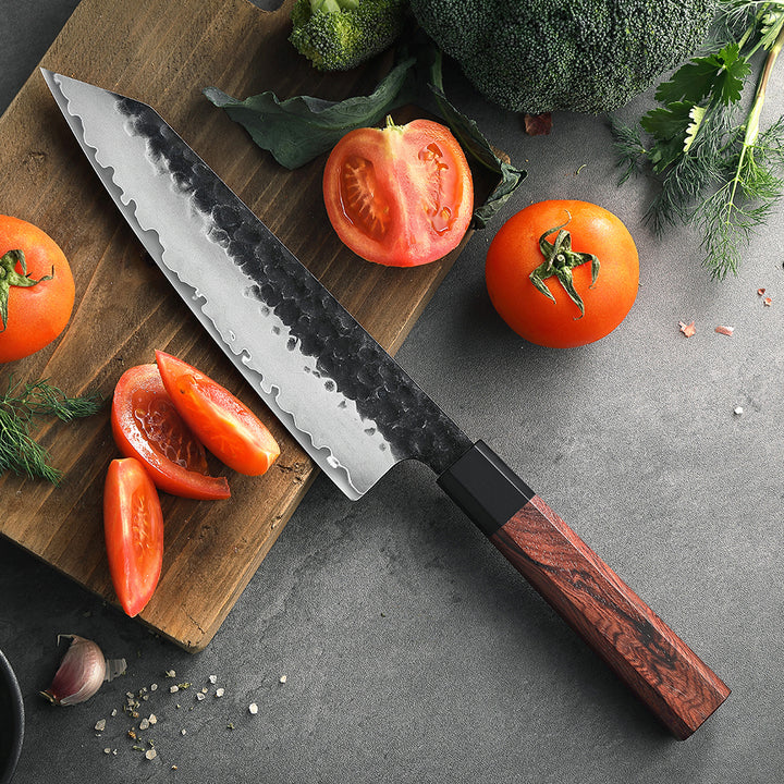 Hezhen PM8S Retro koksmes bunka met gesneden tomaten