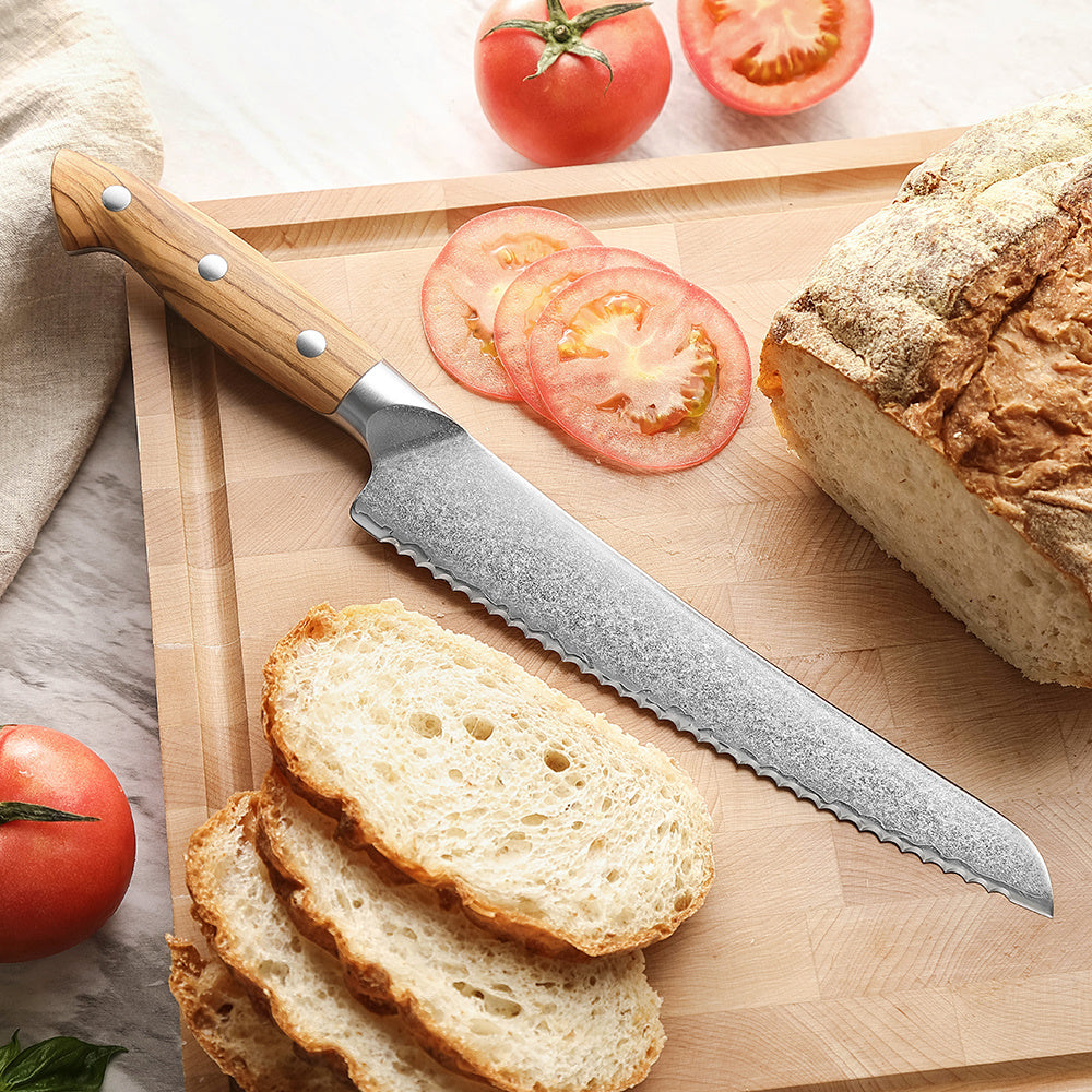 XinZuo X02O Pin broodmes met gesneden brood en tomaten