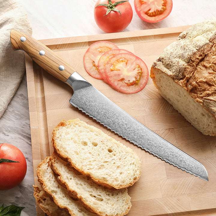 XinZuo X02O Pin broodmes met gesneden brood en tomaten