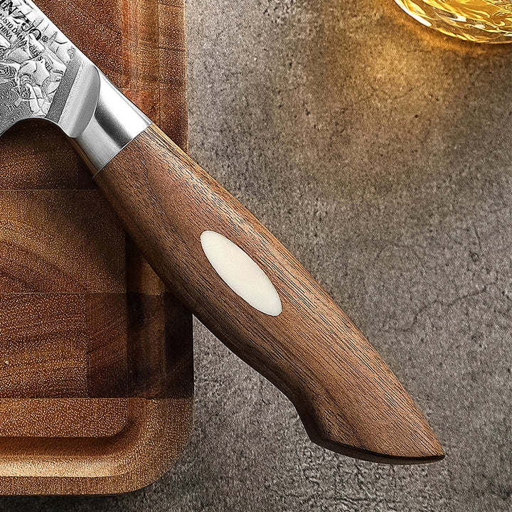 Houten handvat van het XinZuo B46W Jiang steakmes