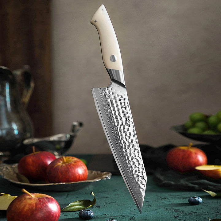 Hezhen B38H Elegant koksmes met appels op tafel