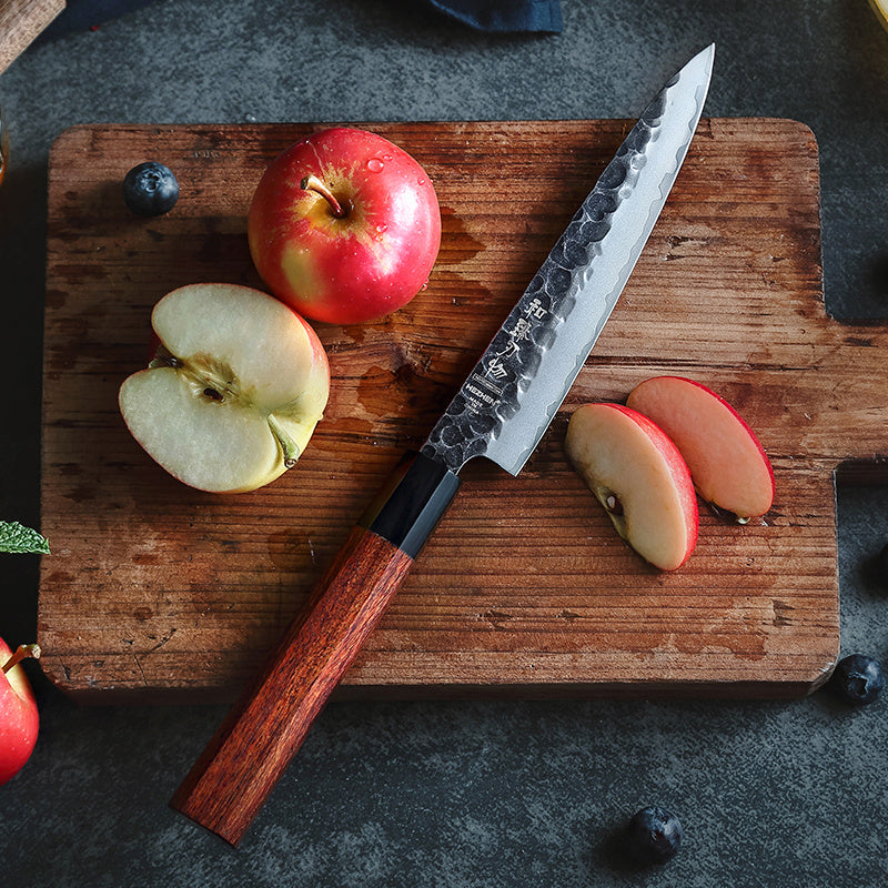 Hezhen PM8S Retro groentemes met gesneden appels op snijplank