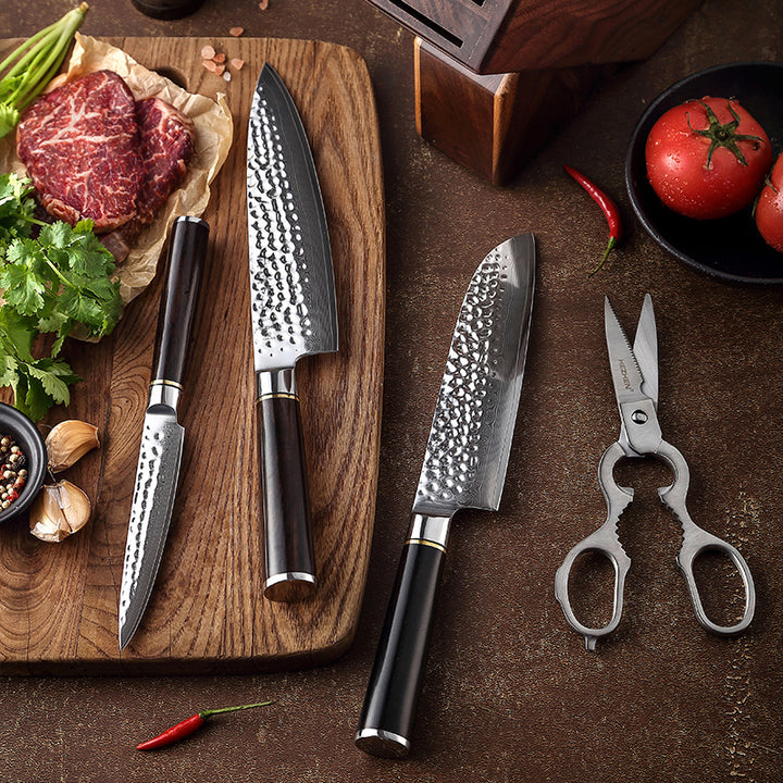 Hezhen B1Z Classic messenset en keukenschaar met ingrediënten