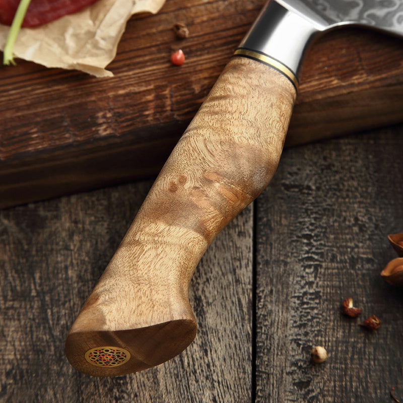 Houten handvat van de Hezhen B30 Master Chinese cleaver