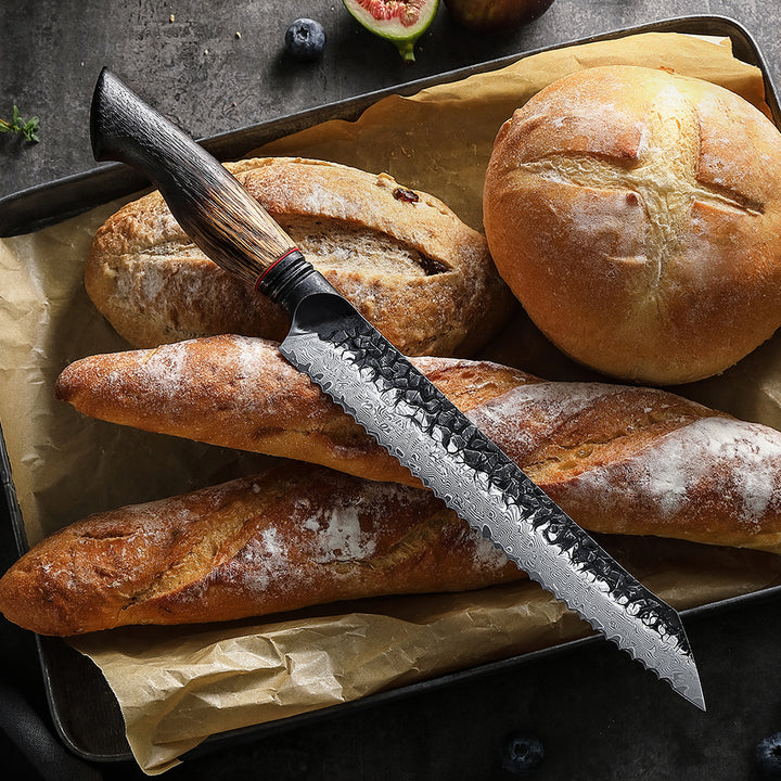 XinZuo X06 Mo broodmes op bakplaat met brood, textuur zichtbaar