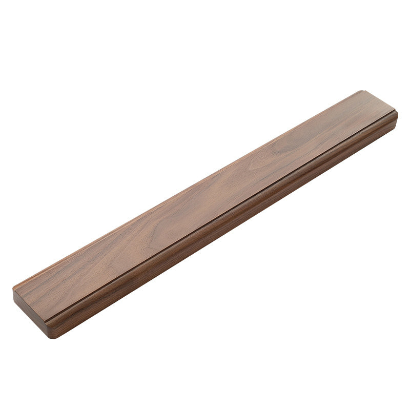Magneetstrip van walnoothout 50 cm, strak ontwerp, vooraanzicht