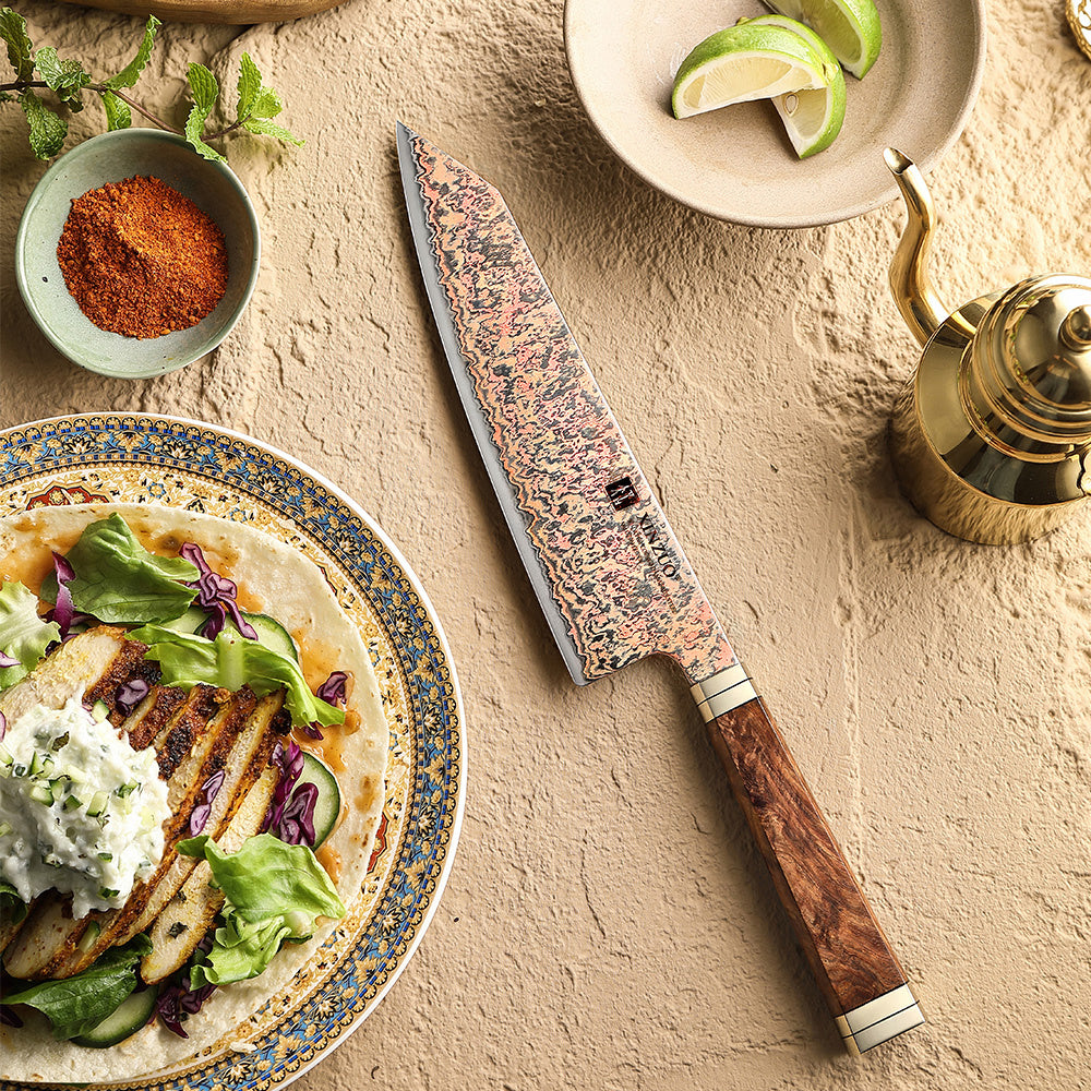 XinZuo X08C Ji koksmes op tafel met gerecht en ingrediënten