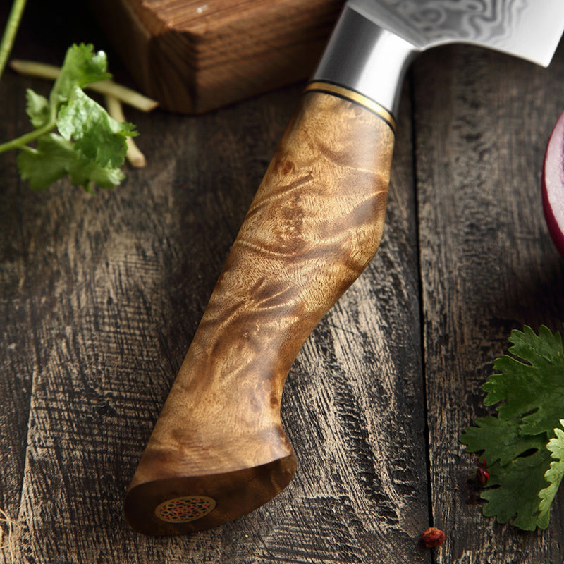 Licht houten handvat van het Hezhen B30 Master nakiri