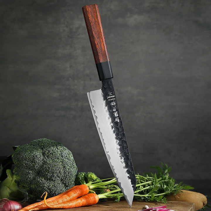 Hezhen PM8S Retro koksmes bunka met broccoli en wortelen