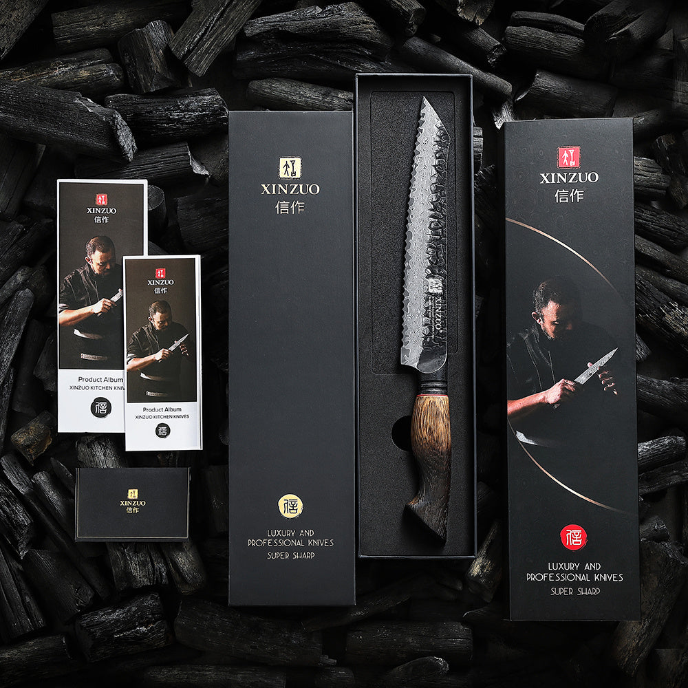 XinZuo X06 Mo broodmes in de geschenkdoos met productinformatie