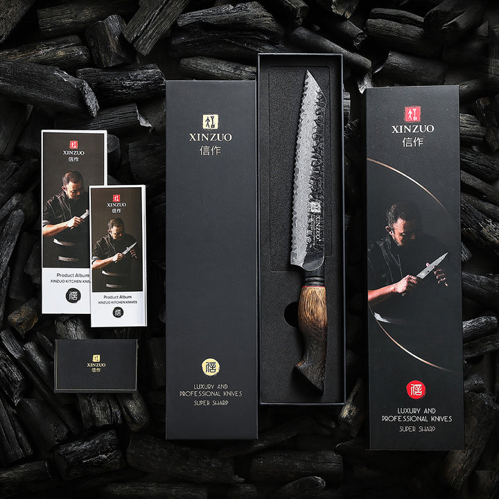 XinZuo X06 Mo broodmes in de geschenkdoos met productinformatie