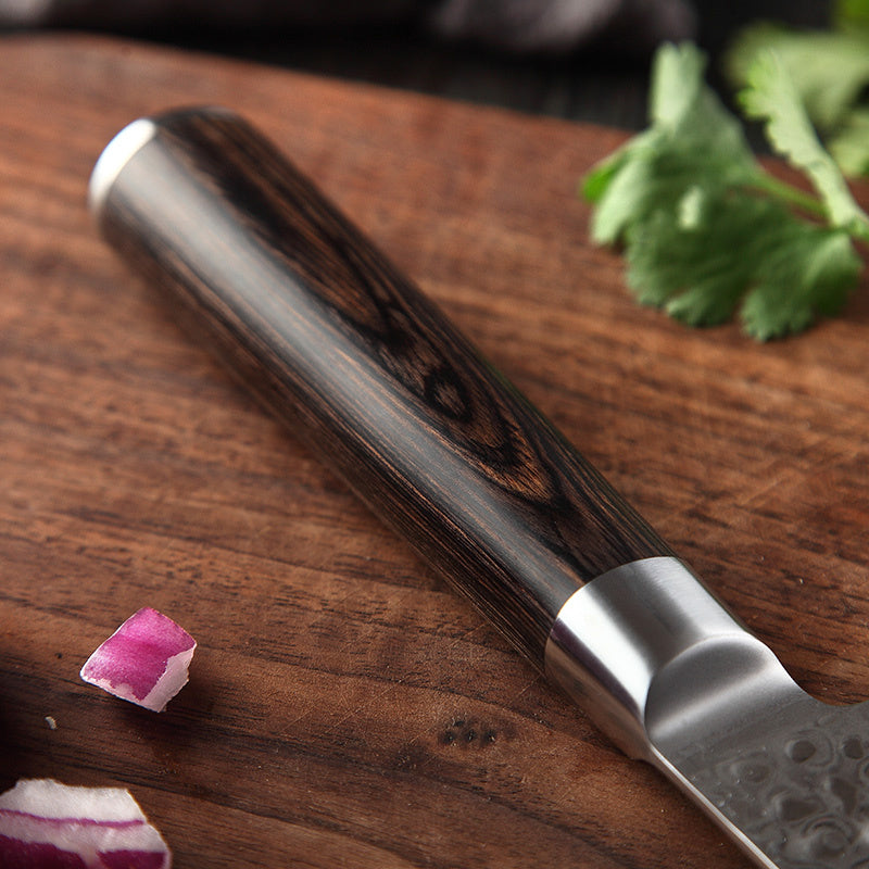 Donkerhouten handvat van het B1H He nakiri mes