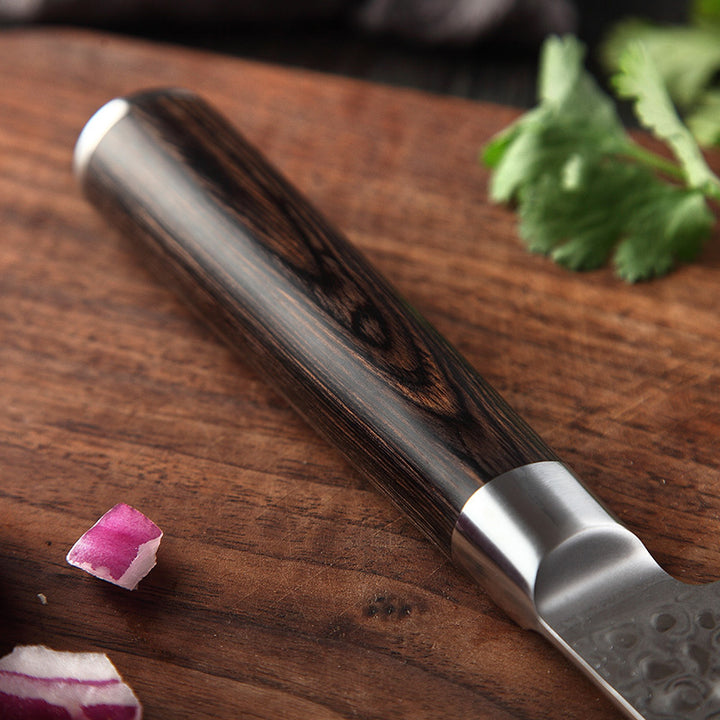 Donkerhouten handvat van het B1H He nakiri mes