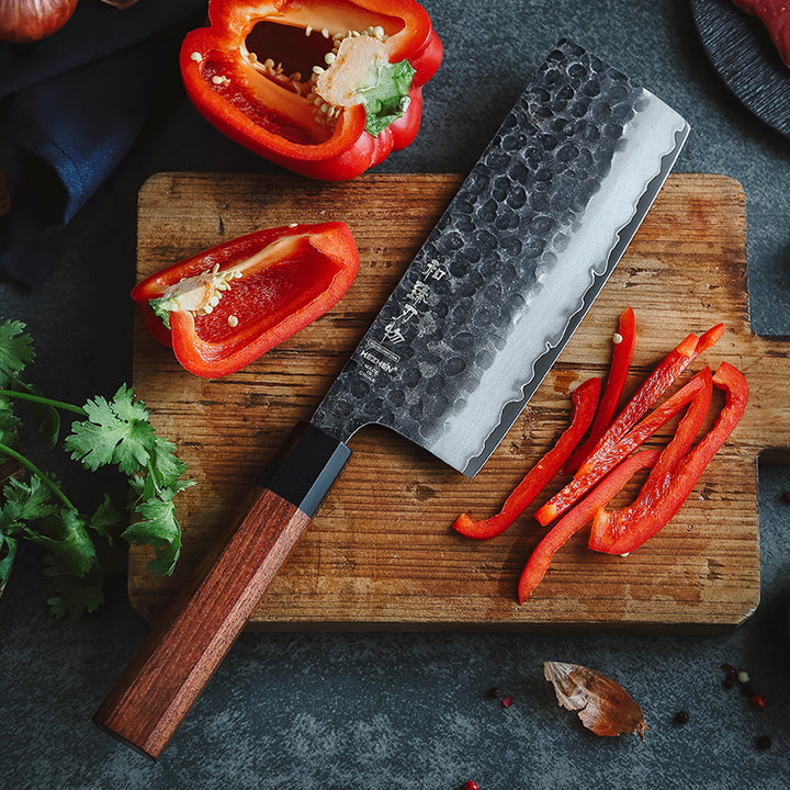Hezhen PM8S hakmes met houten handvat en rode paprika&