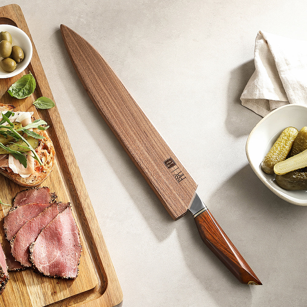 XinZuo X03 Xing vleesmes op snijplank met gesneden vleeswaren