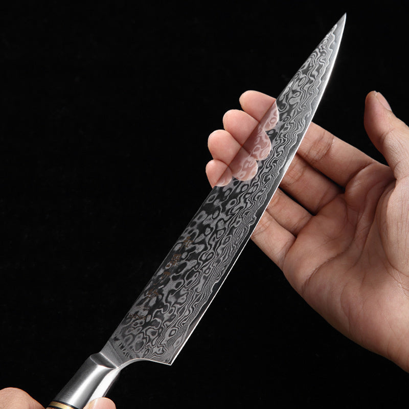 Lemmet van het Hezhen B30 Master koksmes in de hand