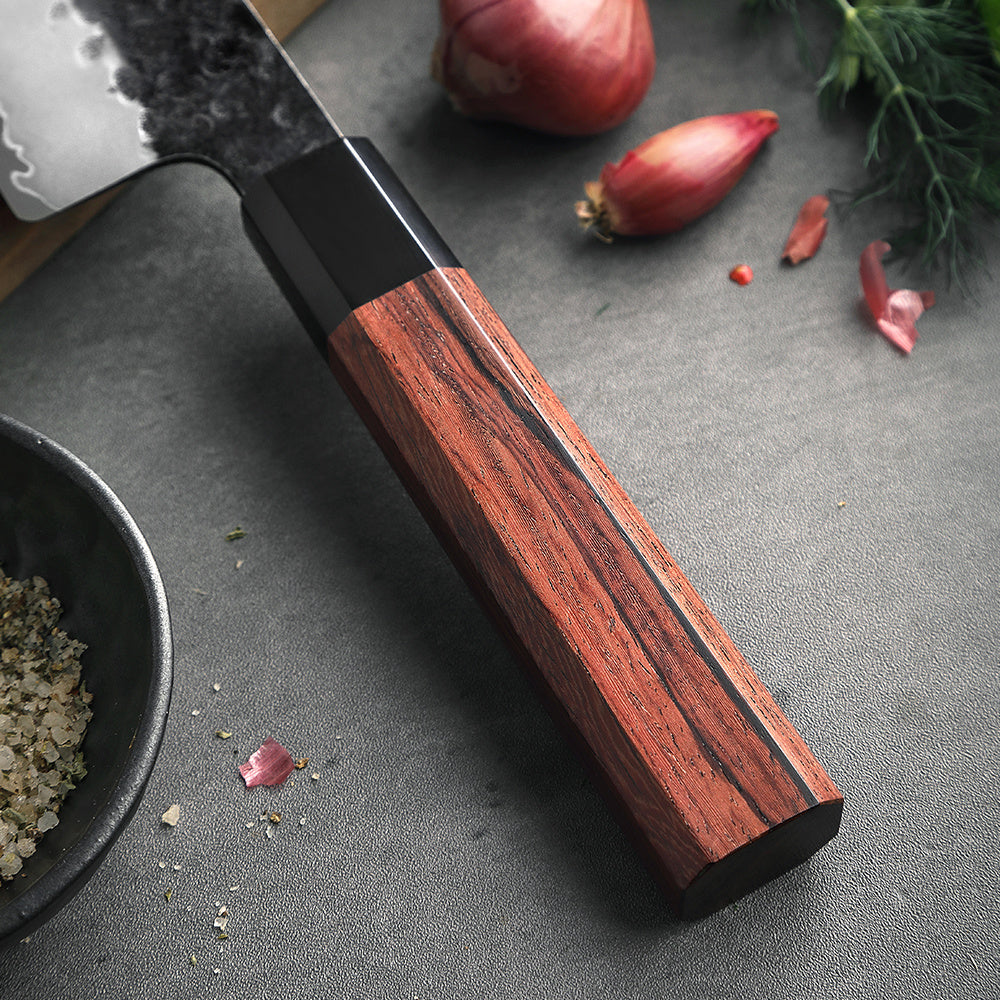 Houten handvat van het Hezhen PM8S Retro koksmes