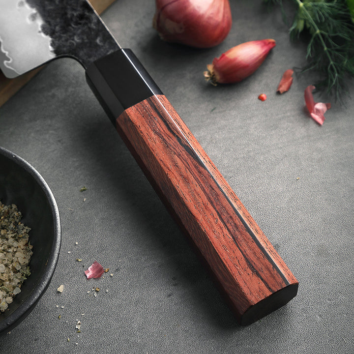 Houten handvat van het Hezhen PM8S Retro koksmes