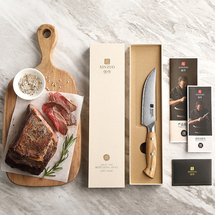 XinZuo X02O Pin steakmes met doos en garantiekaart