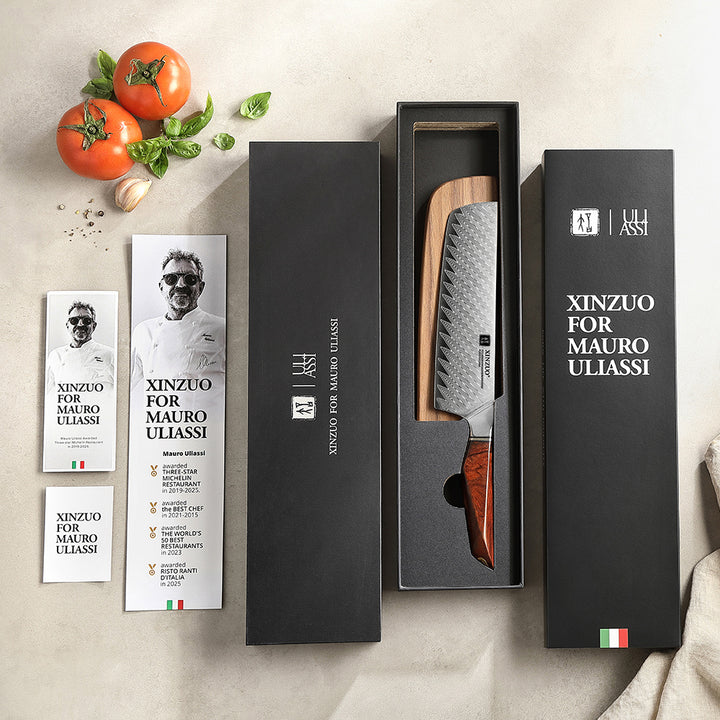 XinZuo X03 Xing nakiri mes in de geschenkdoos met kaarten