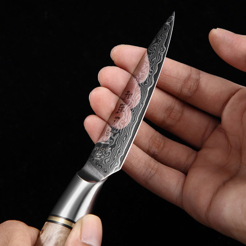 Detail van het Hezhen B30 Master schilmes in een hand