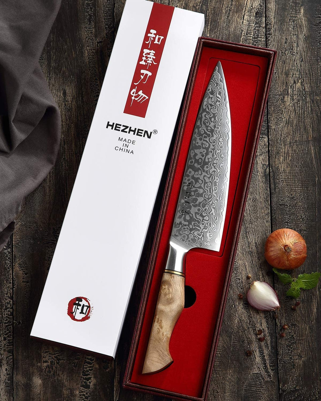 Hezhen B30 Master koksmes in de geschenkdoos