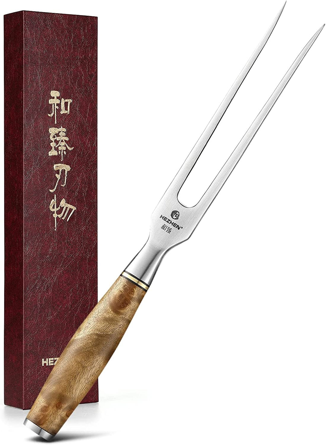 Hezhen B30 Master vleesvork naast de doos