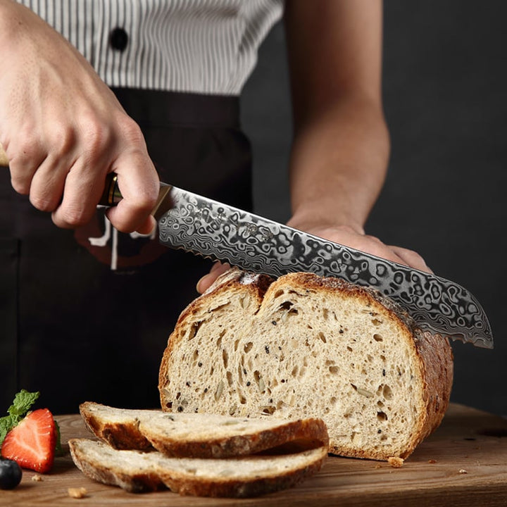 Hezhen B30 Master broodmes snijdt een groot brood