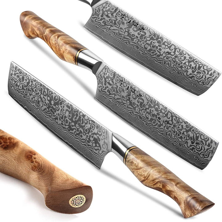 Hezhen B30 Master nakiri, meerdere hoeken van het lemmet