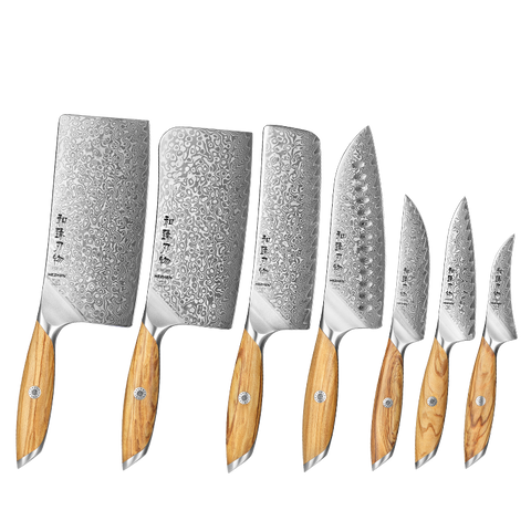 Hezhen X01 Flagship damascus messenset 7-delig