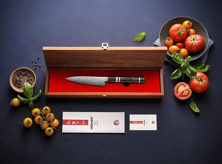Hezhen X09 Retro groentemes in de houten geschenkdoos