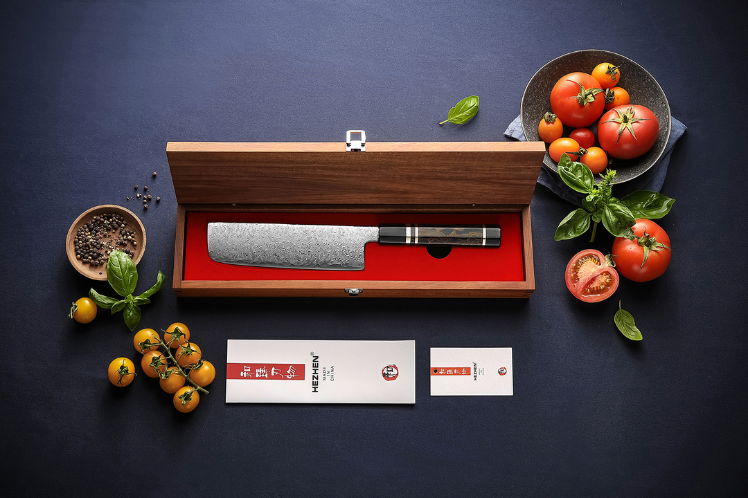 Hezhen X09 Retro nakiri mes in de geschenkdoos