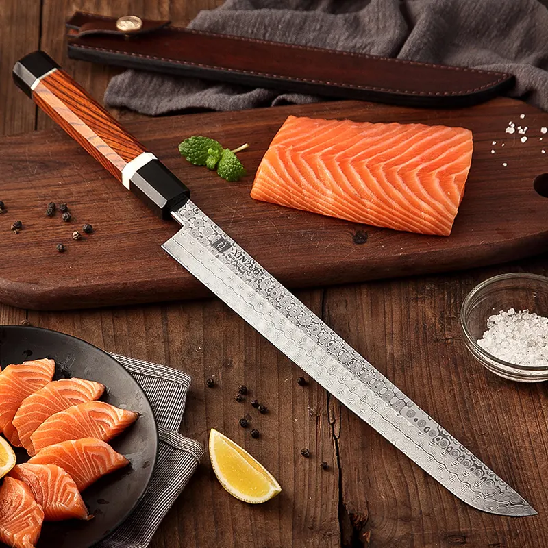 XinZuo F3 Zhen sakimaru met zalm en citroen op snijplank