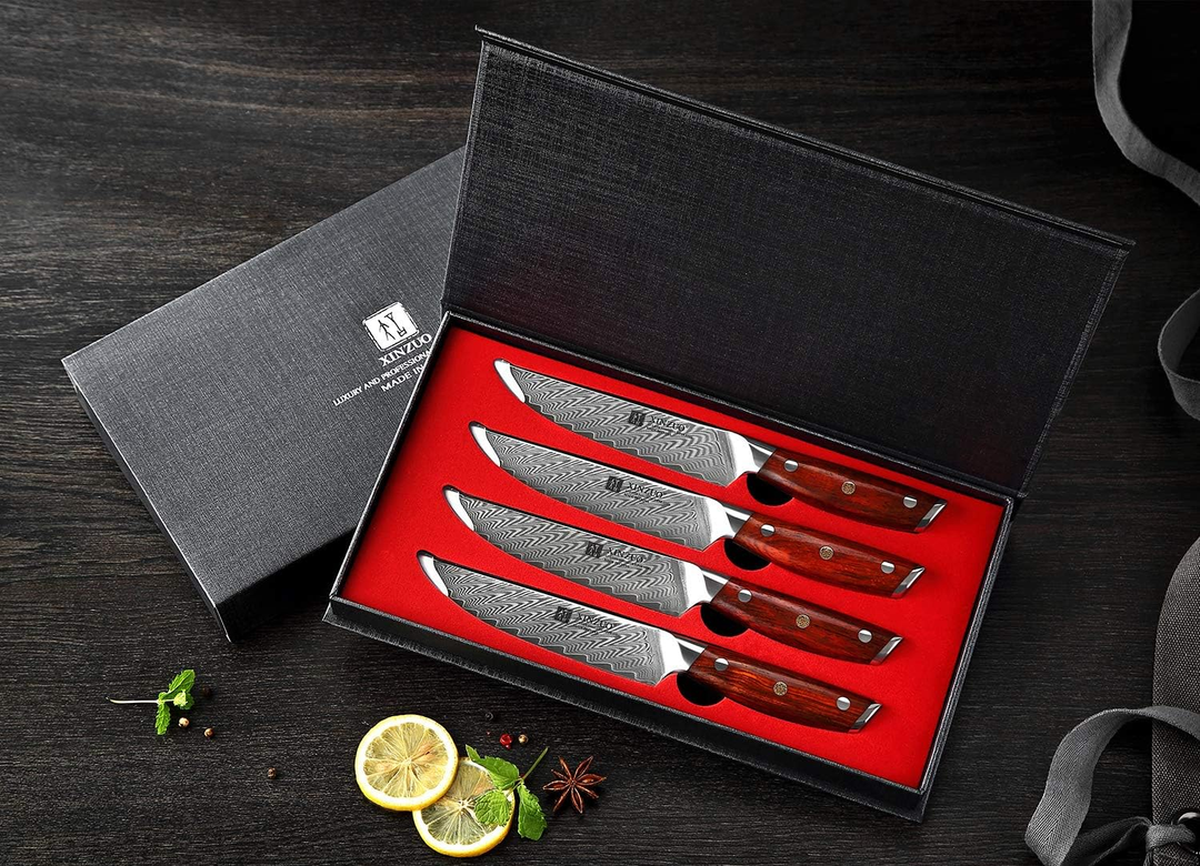 XinZuo B27 Yi steakmessen in de geschenkdoos met citroen en kruiden