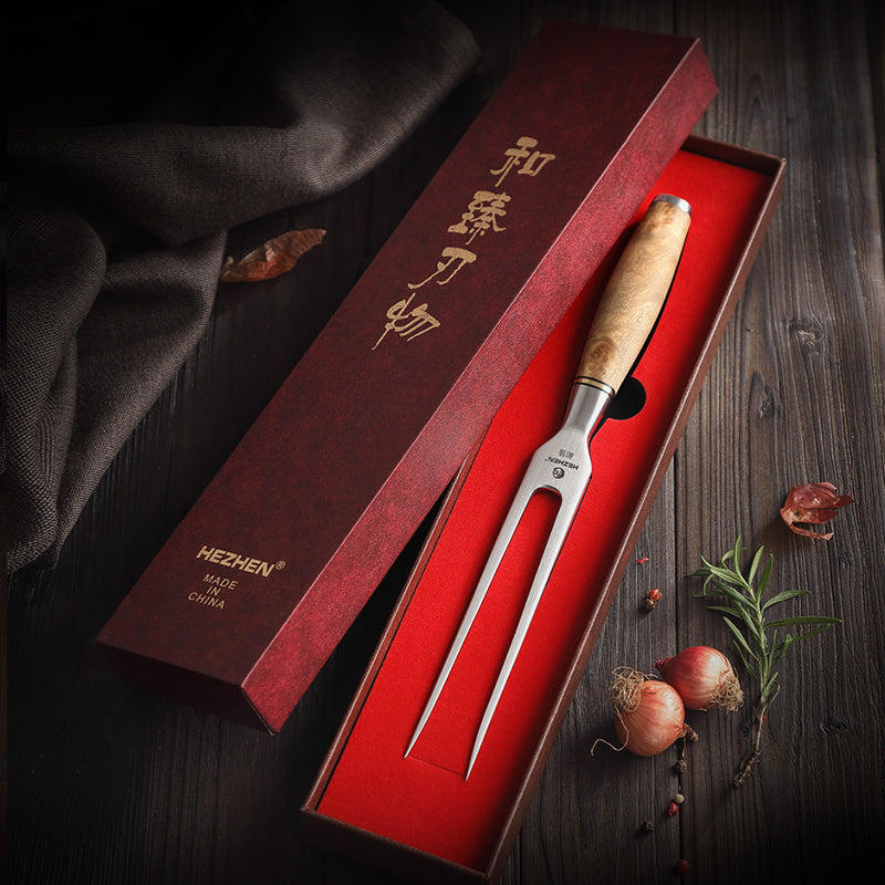 Hezhen B30 Master vleesvork in de geschenkdoos