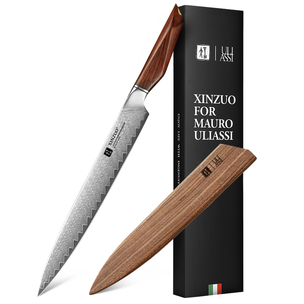 XinZuo X03 Xing vleesmes naast de doos en beschermkap