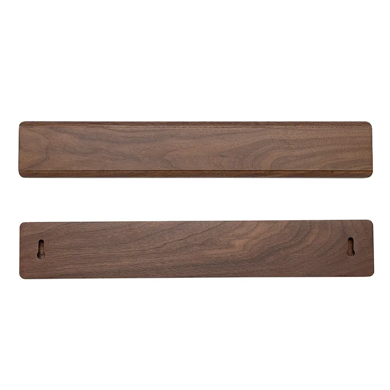 Magneetstrip van walnoothout 40 cm met bevestigingsgaten