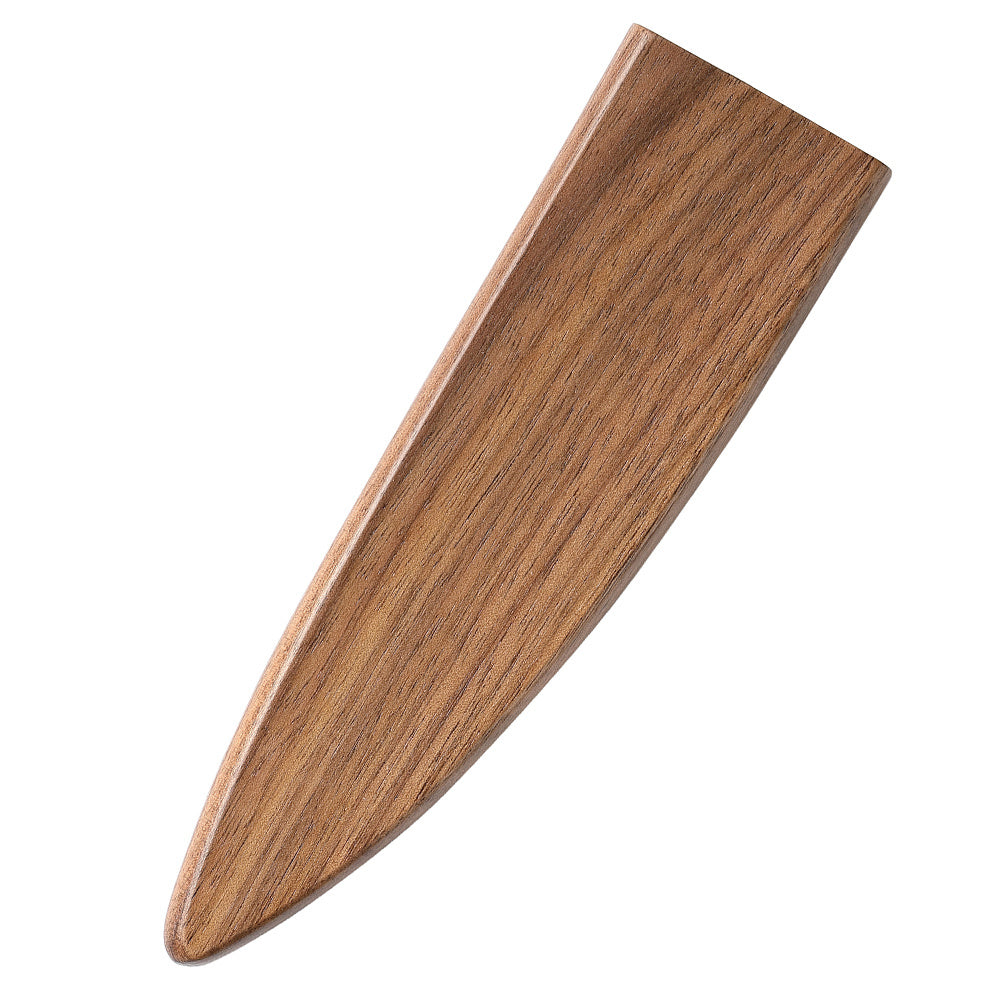 Houten messchede voor groentemes, smal en afgerond ontwerp