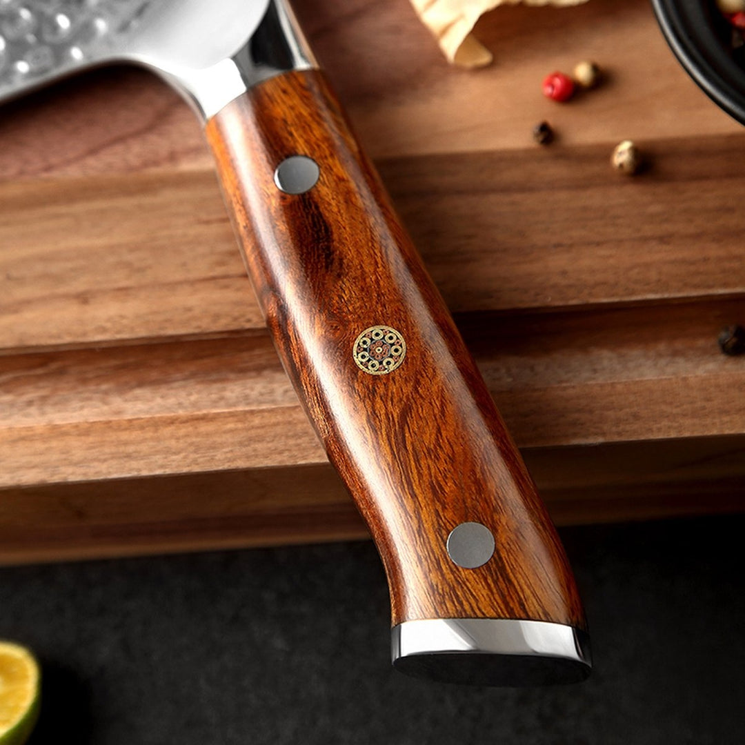Houten handvat van de XinZuo B13D Yu Chinese cleaver met decoratie