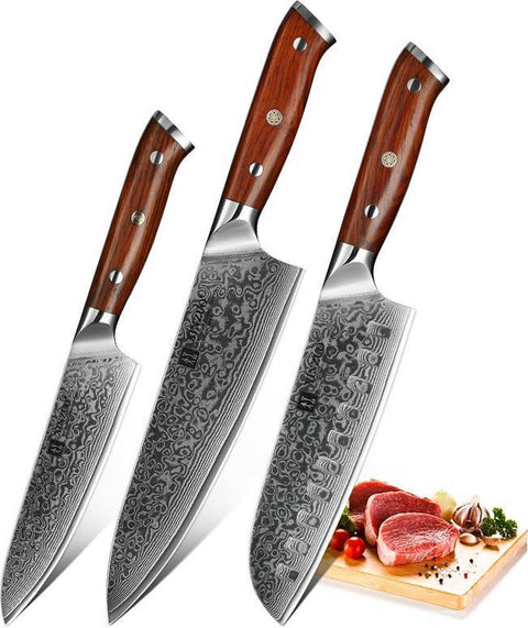 XinZuo B13R Yu damascus messenset 3-delig