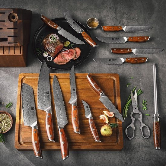 XinZuo B27 Yi messenset in een keuken met ingrediënten