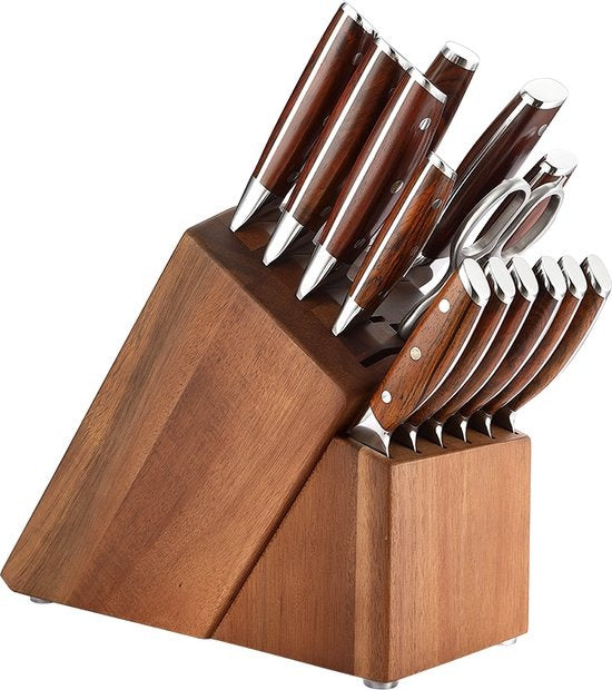 XinZuo B27 Yi messenset in een houten messenblok