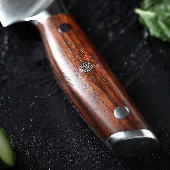 Donker houten handvat van XinZuo B27 Yi mes