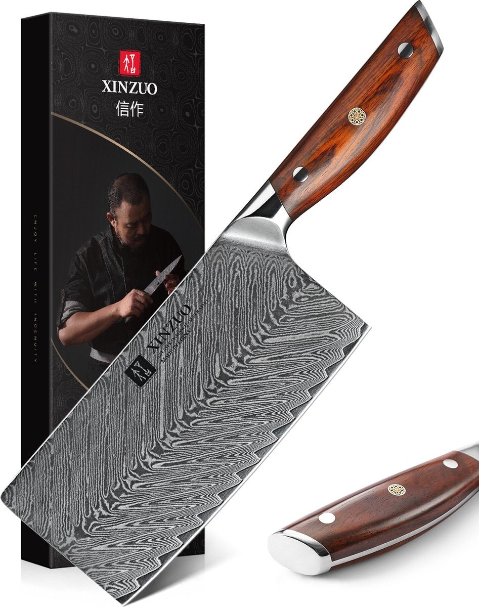 XinZuo B27 Yi cleaver naast de doos