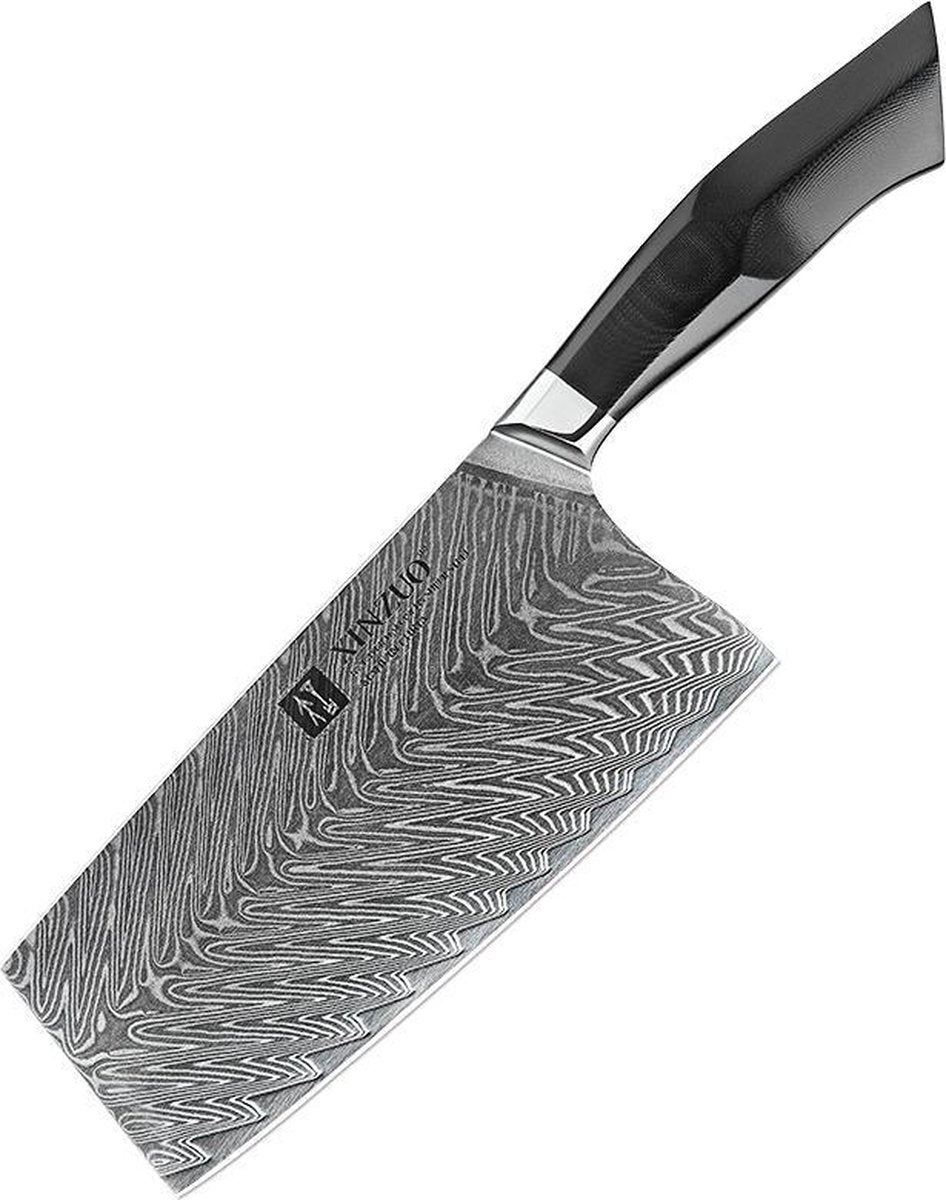 XinZuo B32 Feng cleaver van voren met damastpatroon